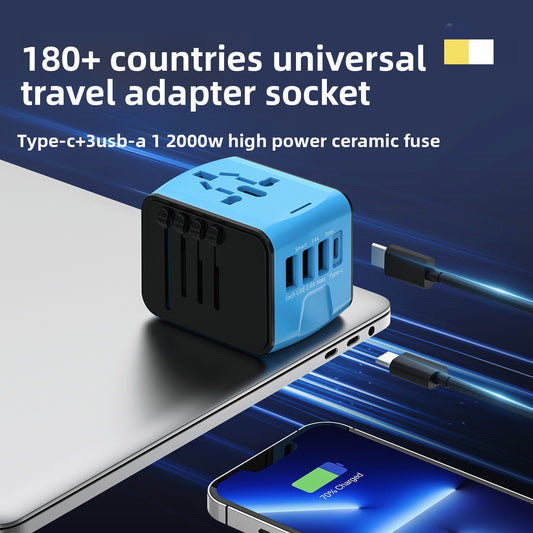 Multi-Function Travel Power Adapter with USB Ports